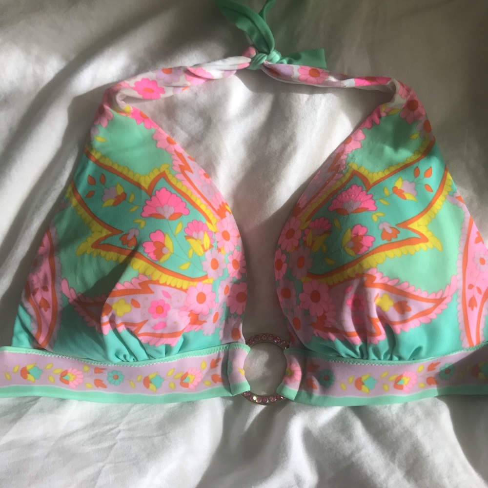 victoria’s secret push-up halter swim top